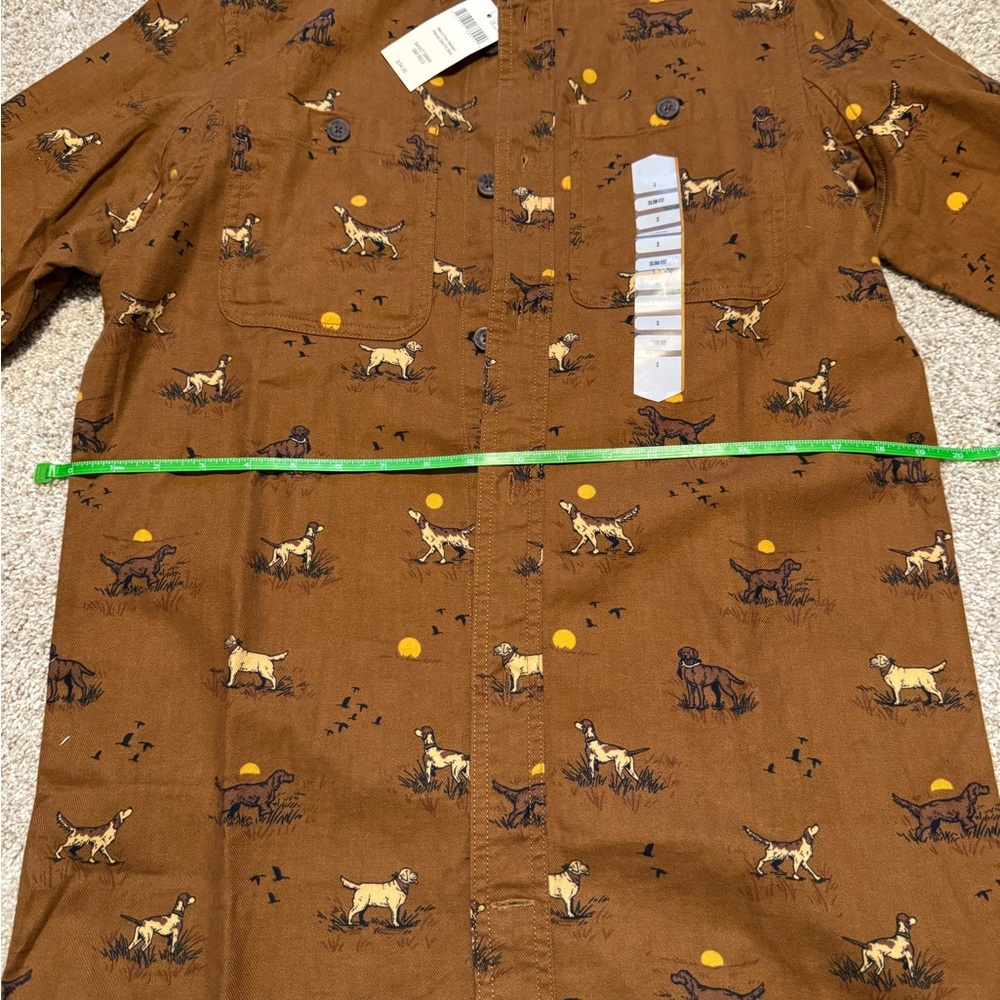NWT Brown Dog Print Men's Shirt - Picture 3 of 10